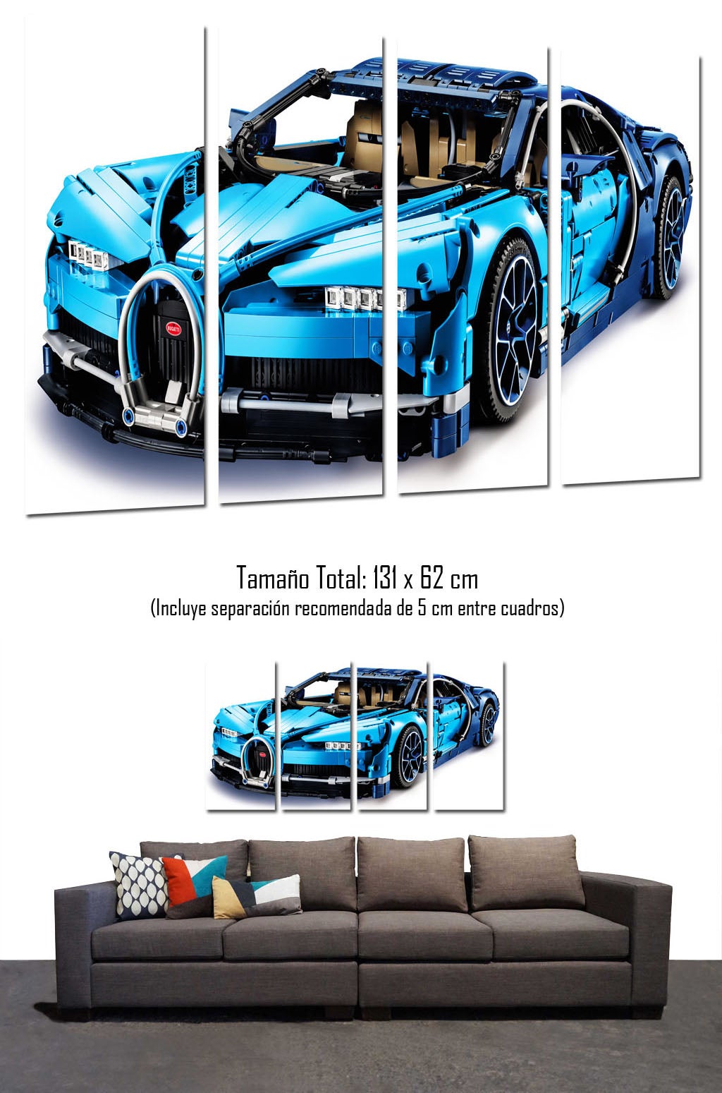 Modellino in miniatura Bugatti Chiron 1/43 SpecialC blu/blu 2016