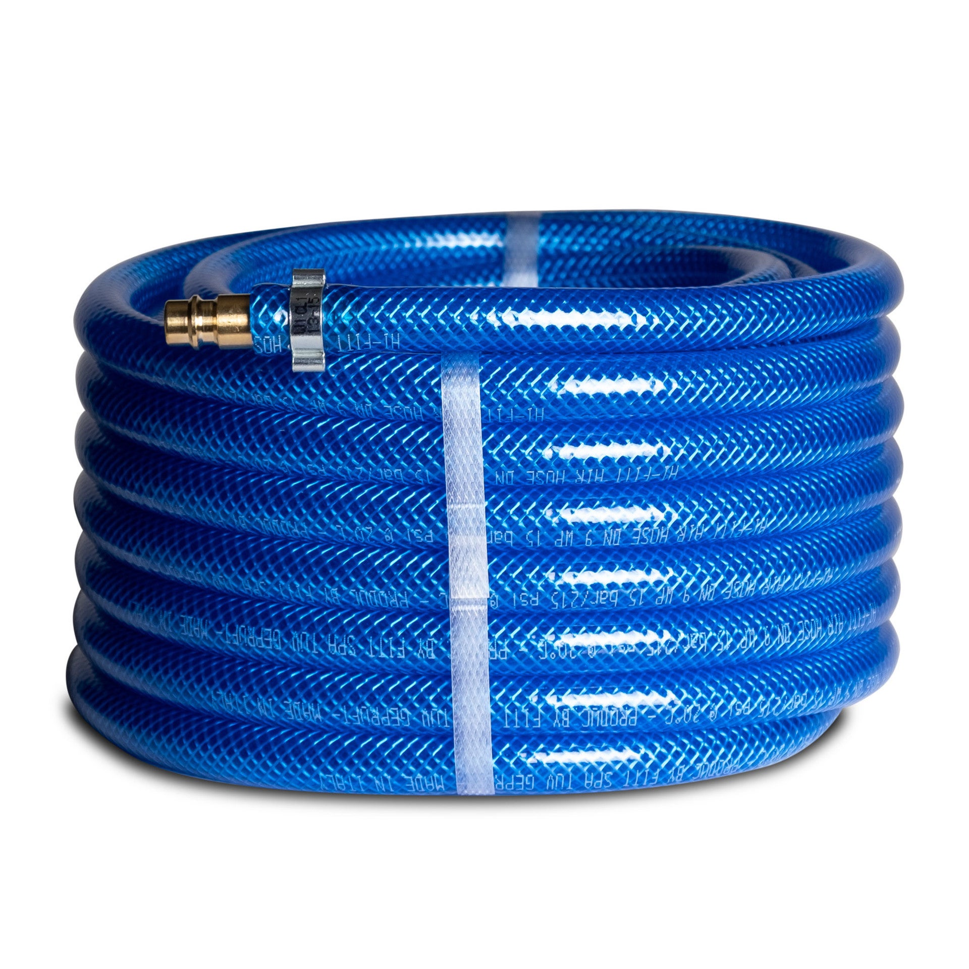 FITT AIR HOSE 6mm 10 m Kit - Tuyau pour le passage de l’air comprimé, prêt à l’emploi, avec des raccords universels, Bleu - 2