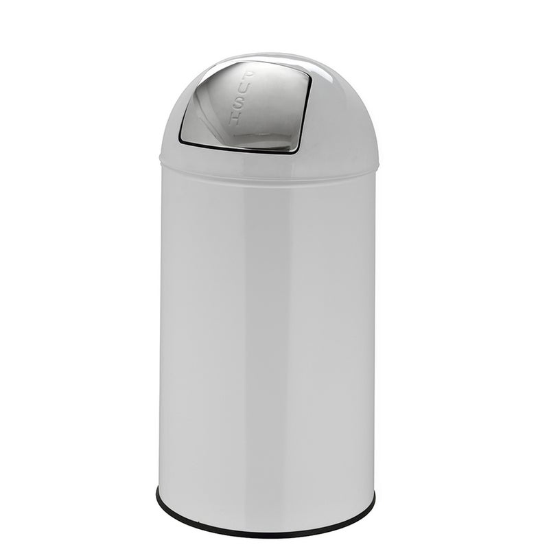 Wiadro na śmieci PUSH 50L Biały hjh OFFICE