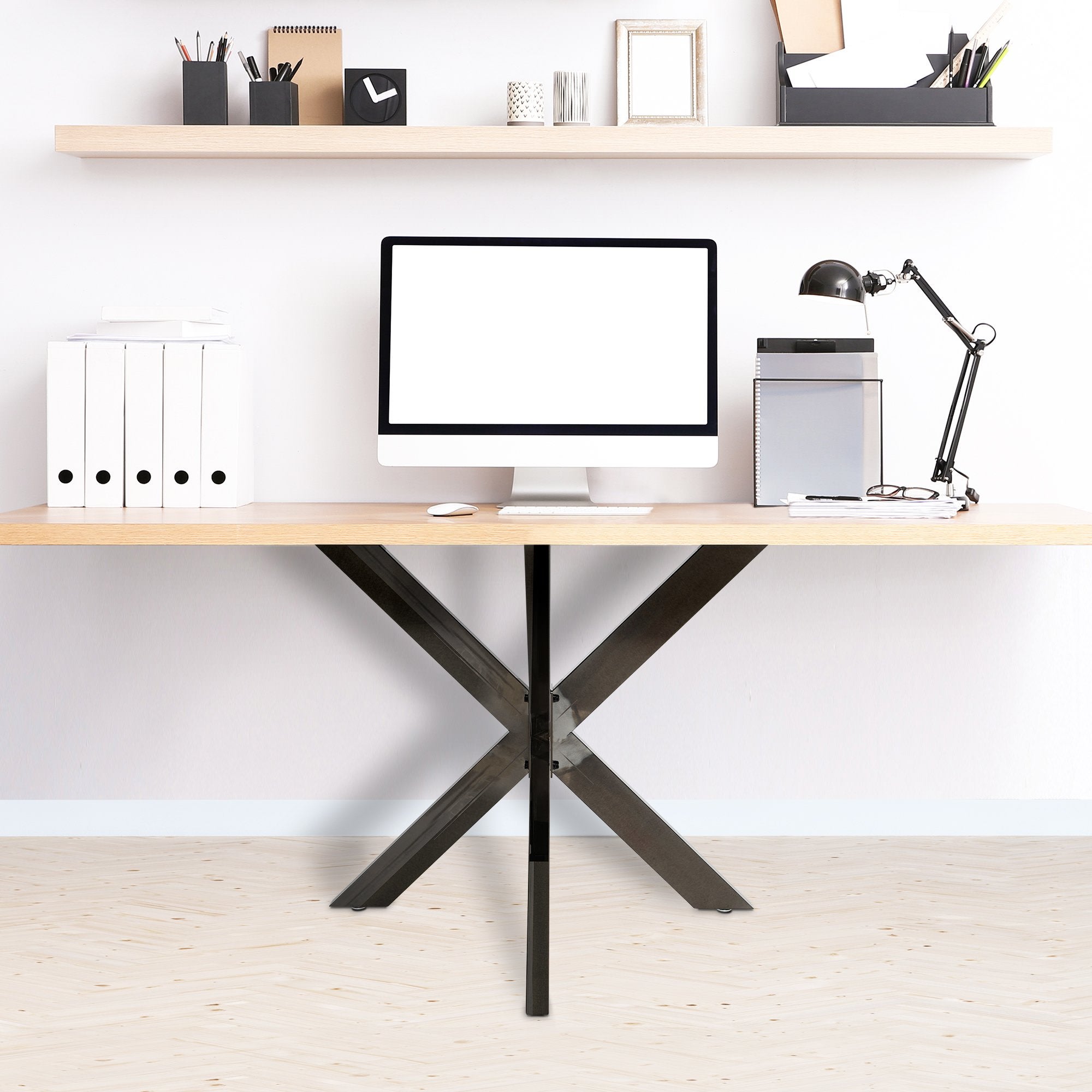Pieds design Biloxi en Acier pour table à manger Style industriel Forme Araignée Noir aspect industriel|S - 4
