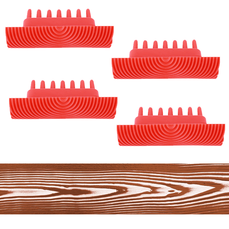 Rouleau Peinture,Outil De Peinture Imitation Bois Grain, Caoutchouc