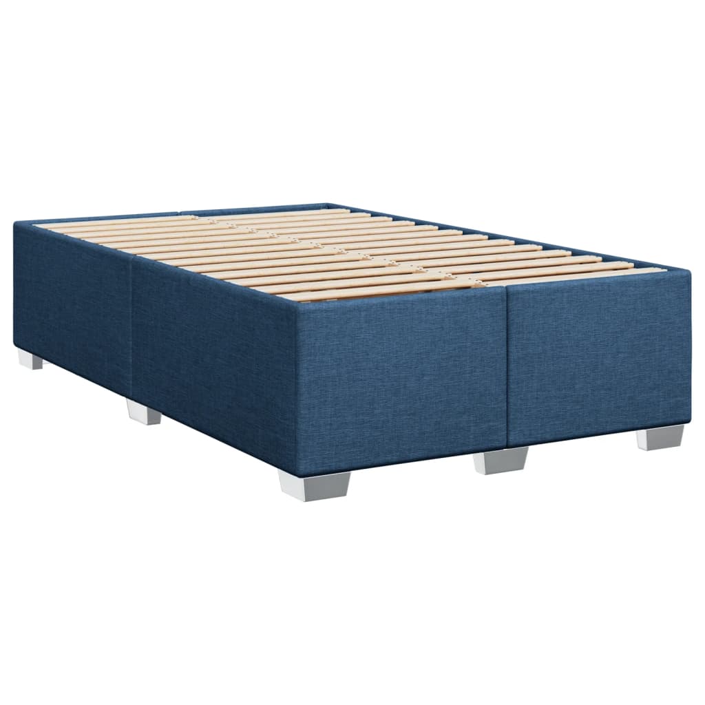 Sommier à lattes de lit avec matelas Bleu 120x200 cm Tissu - 8