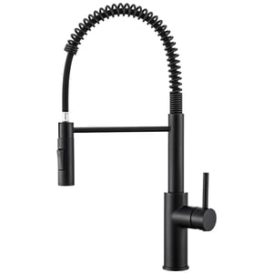 Cecipa max Noir Mitigeur de Cuisine à Ressort avec Douchette Extensible, Robinet de Evier Rotatif à 360°, Mitigeur Ressort avec 2 Fonctions,EU Modèle