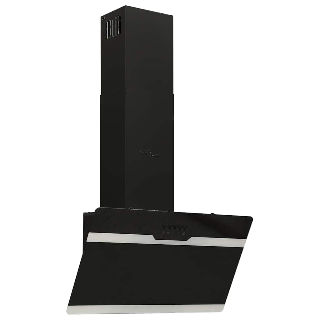 Hotte murale 60 cm Acier et verre trempé Noir vidaXL - 2