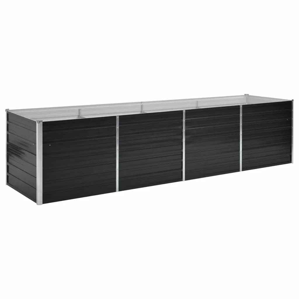 Maison Exclusive - Lit surélevé de jardin Anthracite 320x80x77 cm Acier galvanisé - 2