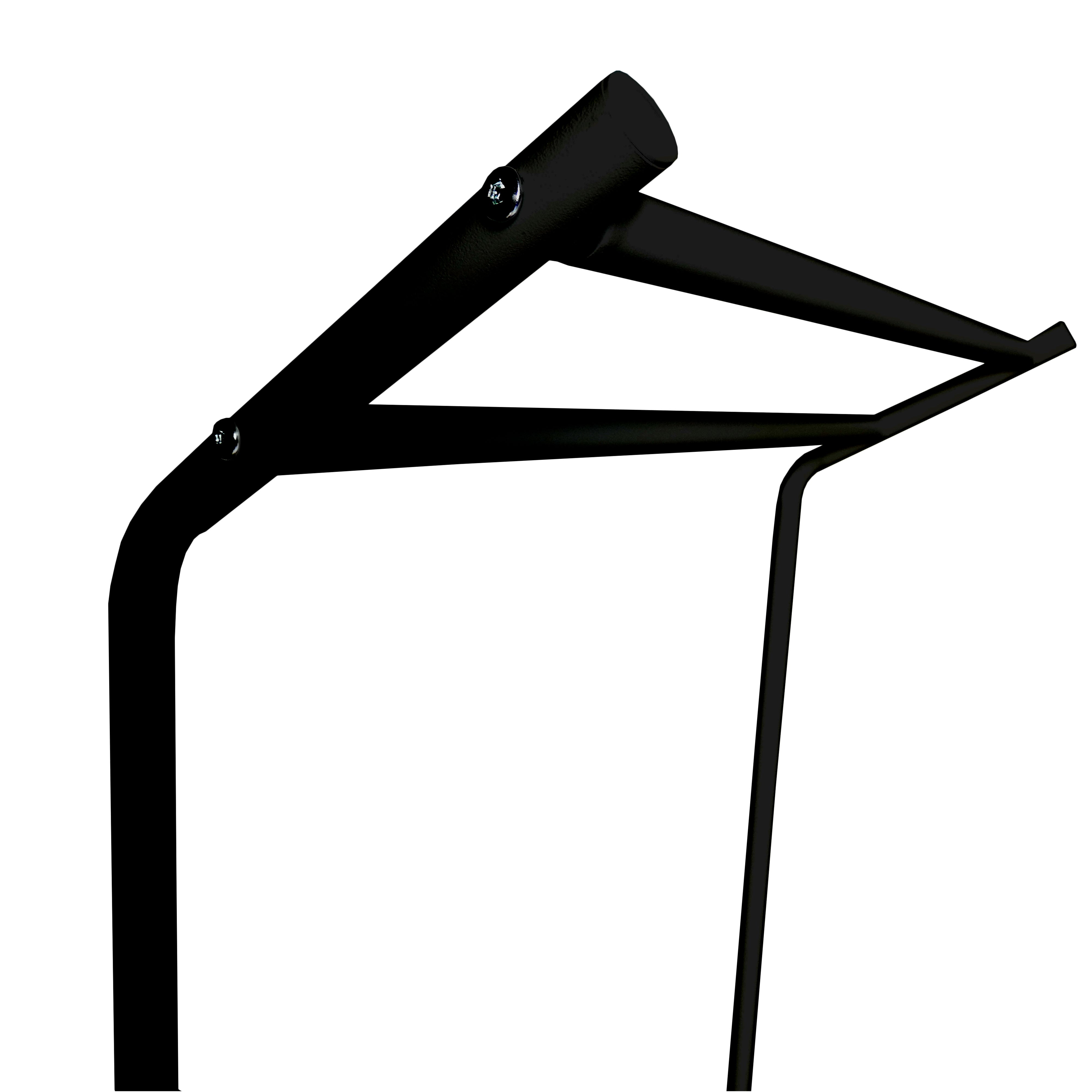 Portemanteau Metal Entrée Hall 2 Etagères 2 Barres Supérieures Noir Nyana Home - 4