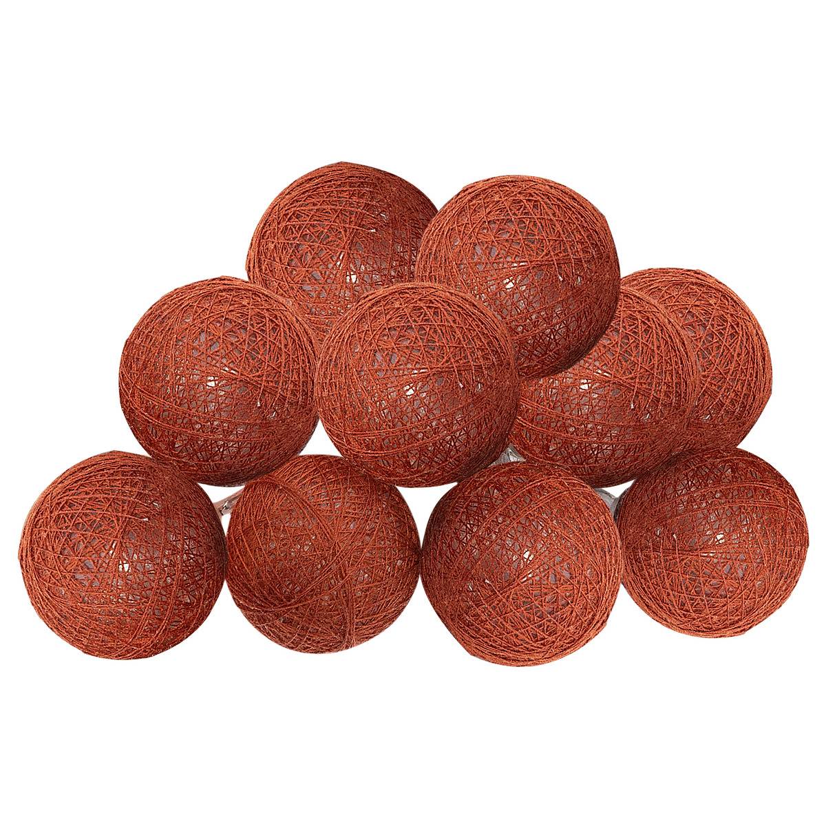Ghirlanda LED A Batterie Tara Con 10 Palline Luminose - Lunghezza 165 Cm, Colore Rosa, Per Decorazioni