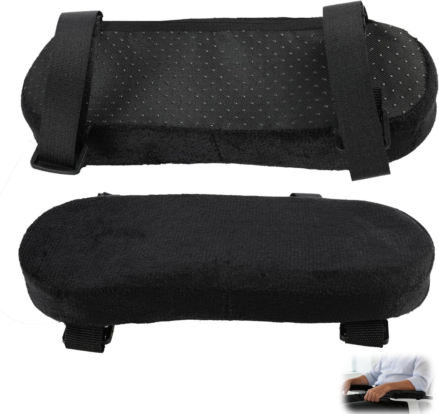 2pcs Accoudoir Chaise Gaming Mousse à Mémoire Protège-Accoudoirs Coussin de Coude avec Sangles Réglables 23 x 8 x 3 cm pour Bureau Fauteuil | Leroy Merlin
