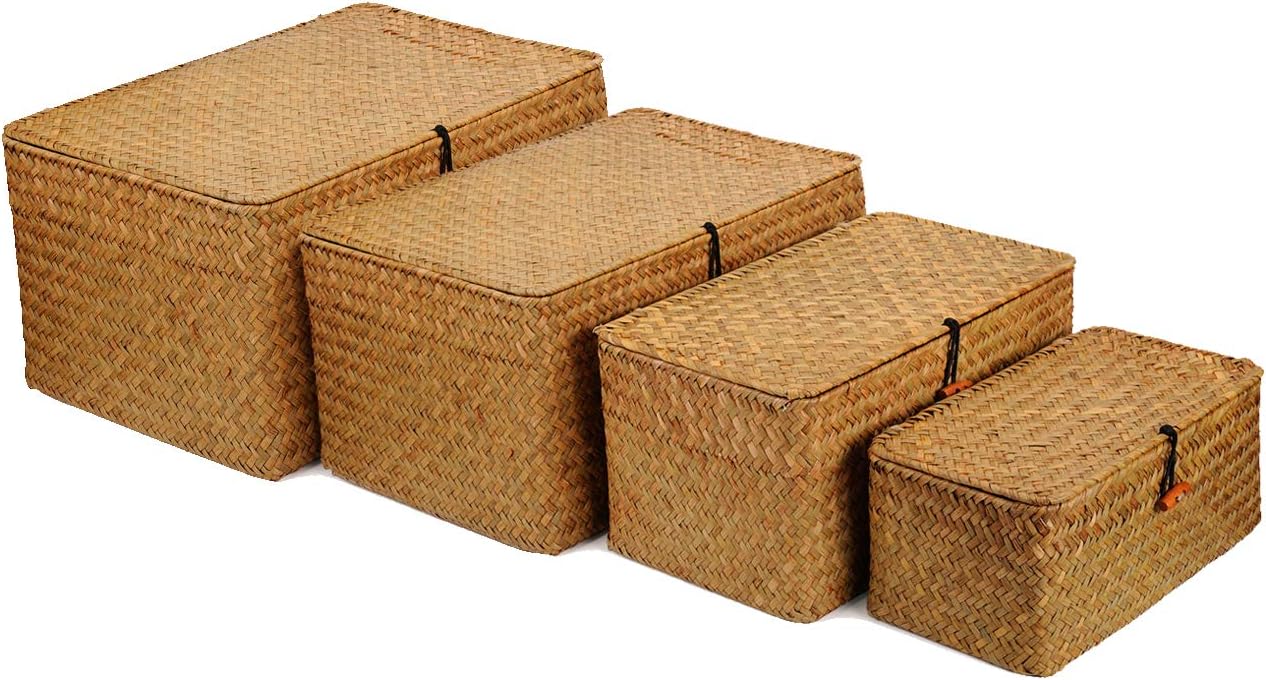 Ancien Panier à Poisson Créel Du New England, Tissé Main En Osier Avec Couvercle En Bois - 23 Cm De Haut