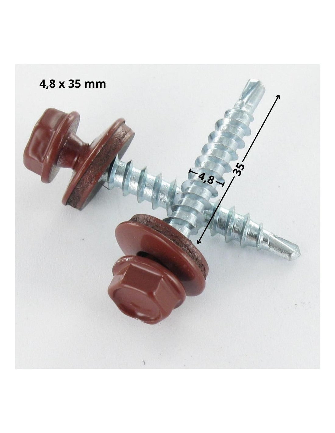 50 Vis à Tôle 6.3 X 38 Mm Autoperceuse Tête Hexagonale Rondelle Joint Neoprene Fixpro 83865093 50 Vis à Tôle 6.3 X 38 Mm Autoperceuse Tête Hexagonale Rondelle Joint Neoprene Fixpro 83865093