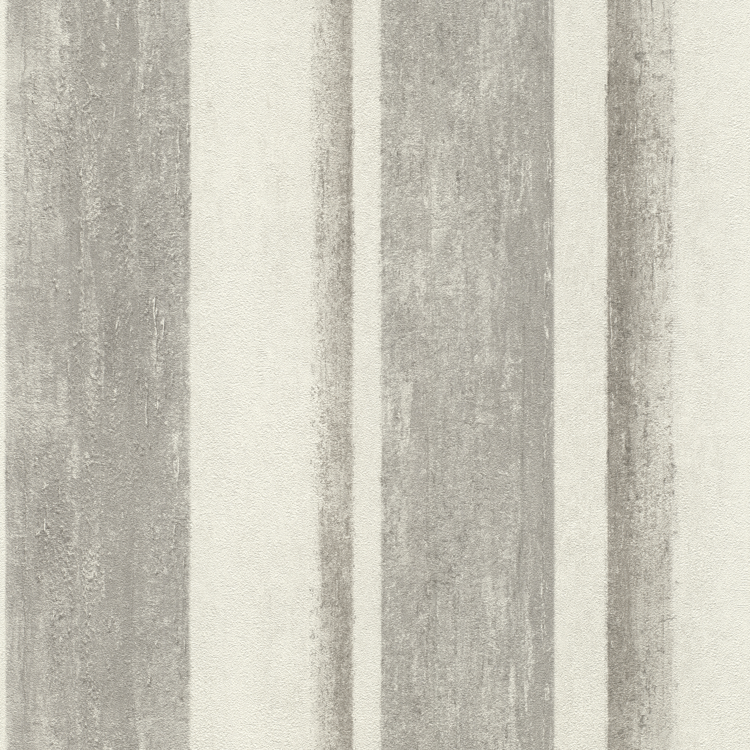 Papel pintado rasch 617764 - papel pintado de tela sin tejer a rayas en blanco crema y gris