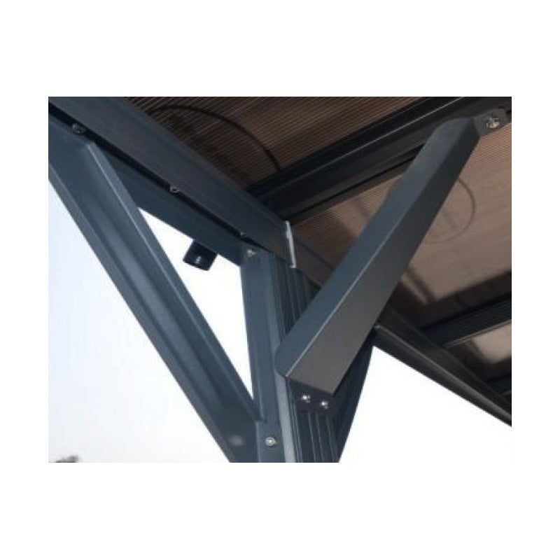 X-Metal Carport autoportant aluminium 13m² polycarbonate 6mm anthracite 3x4,3m - 6