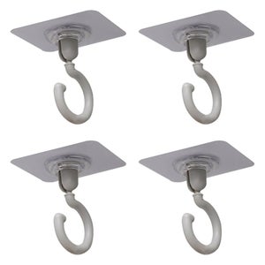 12 Ganci Autoadesivi Rotanti 360° - Senza Foratura Per Soffitto E Pareti, Impermeabili - Foto 6