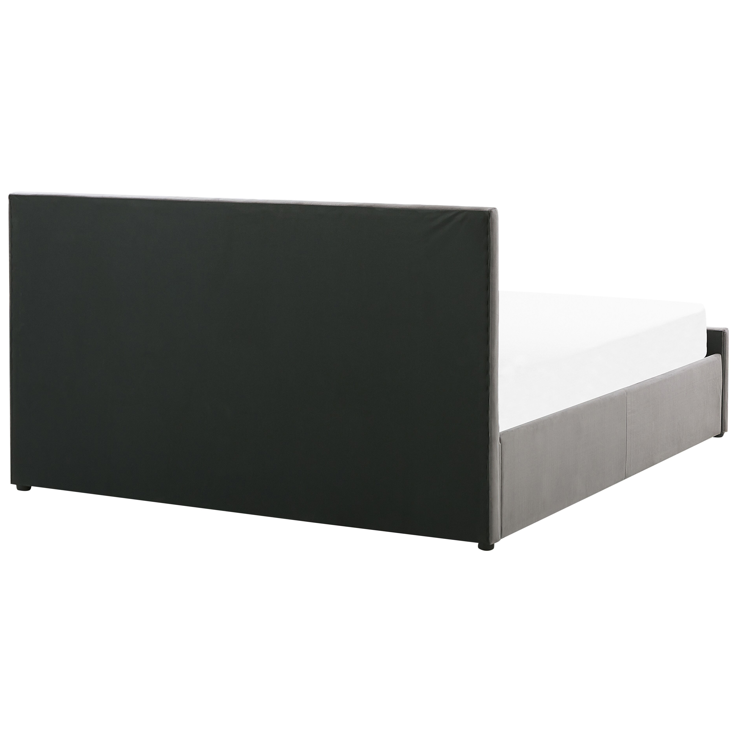 Letto contenitore Velluto ROCHEFORT 180 x 200 cm Grigio - 9