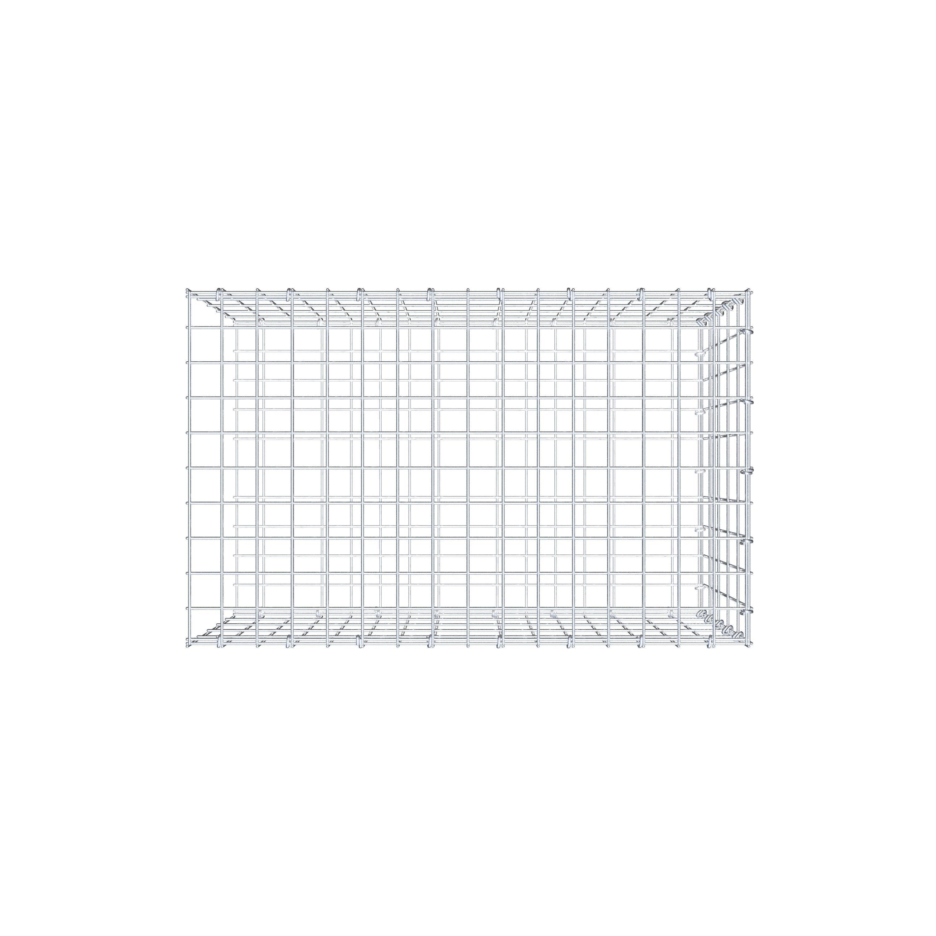 Gavión para alargar en acero galvanizado 80x50x50cm (LxAxP), malla 5 x 10cm, Anillo en C, sin rejilla frontal - 9