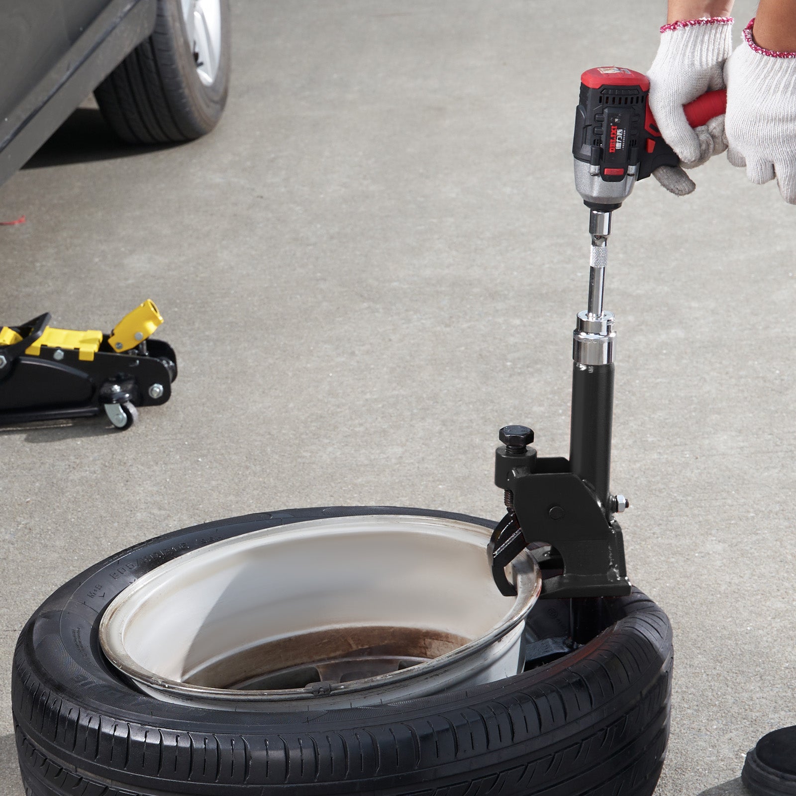 Detalonneur de Pneu VEVOR 96,5-106,7 mm Decolle Pneu Manuel en Acier Outil Demonte Pneu Portable pour Decoller Facilement Pneu de la Jante sans - 7
