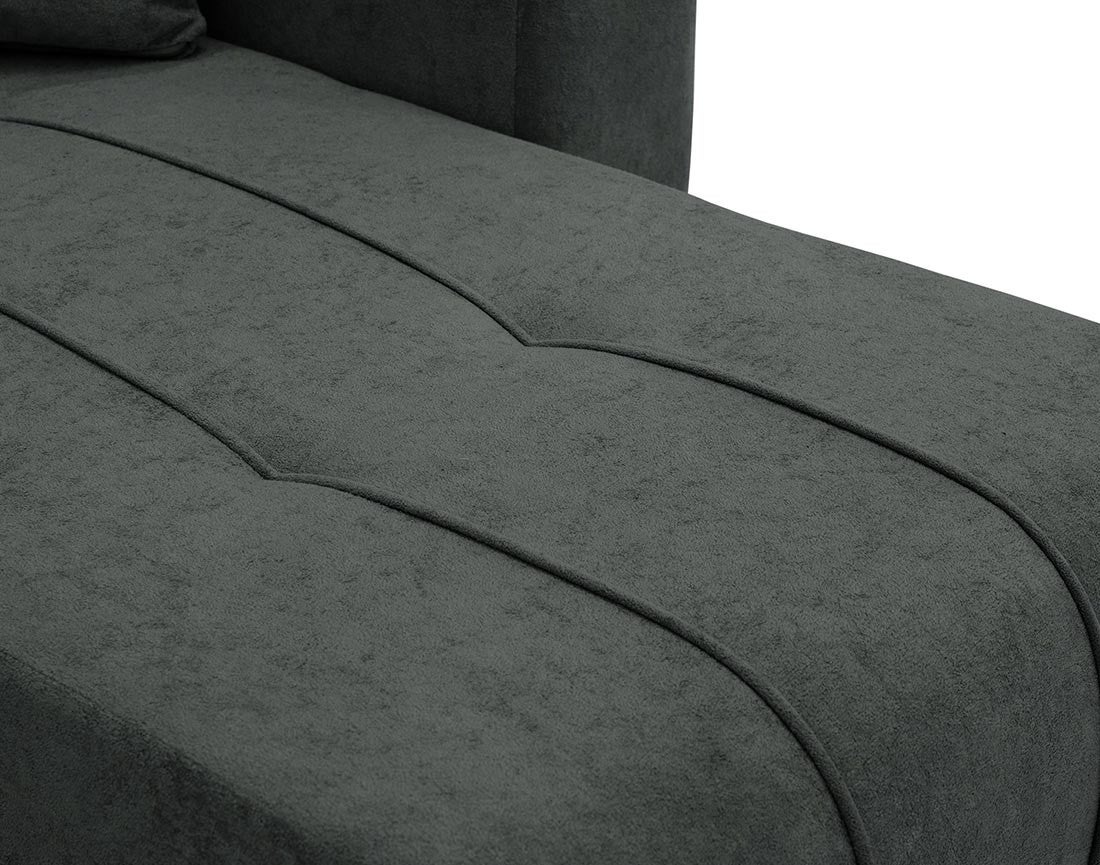 Canapé panoramique 7 places En U en Tissu Gris Anthracite - NICOLE - Best Mobilier - 7