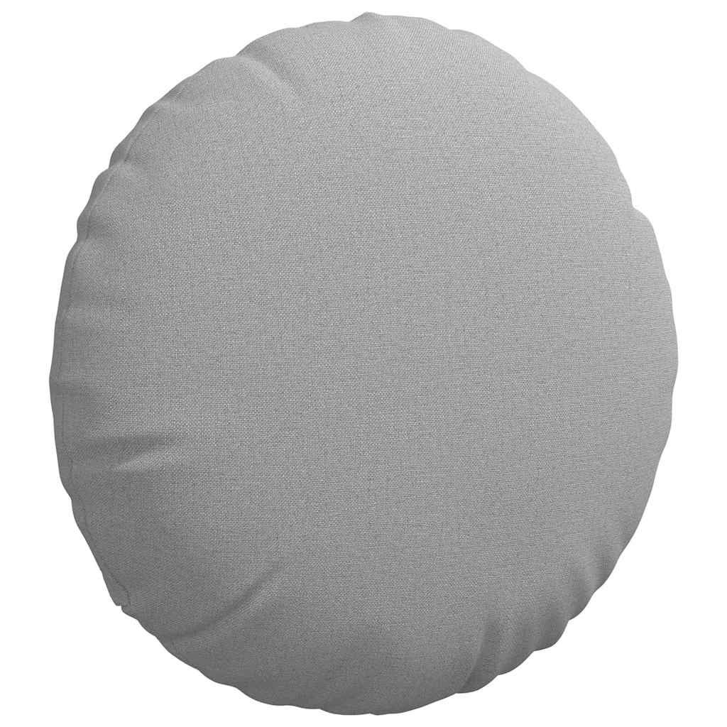 Cojines de asiento de 2 piezas, gris nube, Ø40 x 13 cm, tela - 5