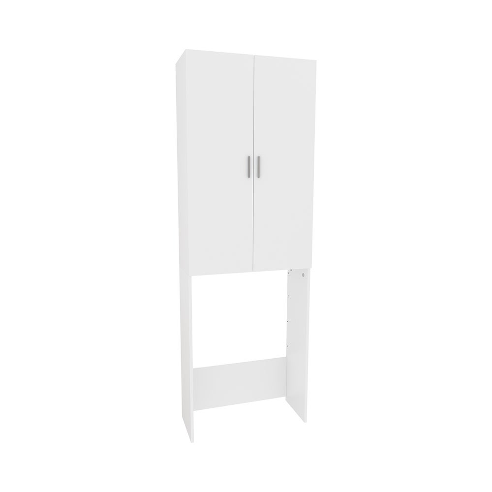 Vicco Szafka na pralkę Martha, Biały, 64 x 190 cm z 2 długimi drzwiami
