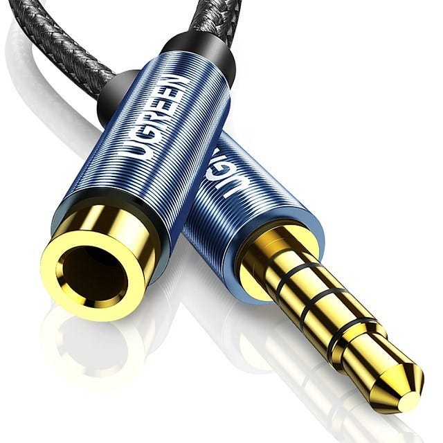 Maclean - Cable de Audio estéreo Alargador Mini Jack 3.5mm (Macho Maclean - Cable de Audio estéreo Alargador Mini Jack 3.5mm (Macho