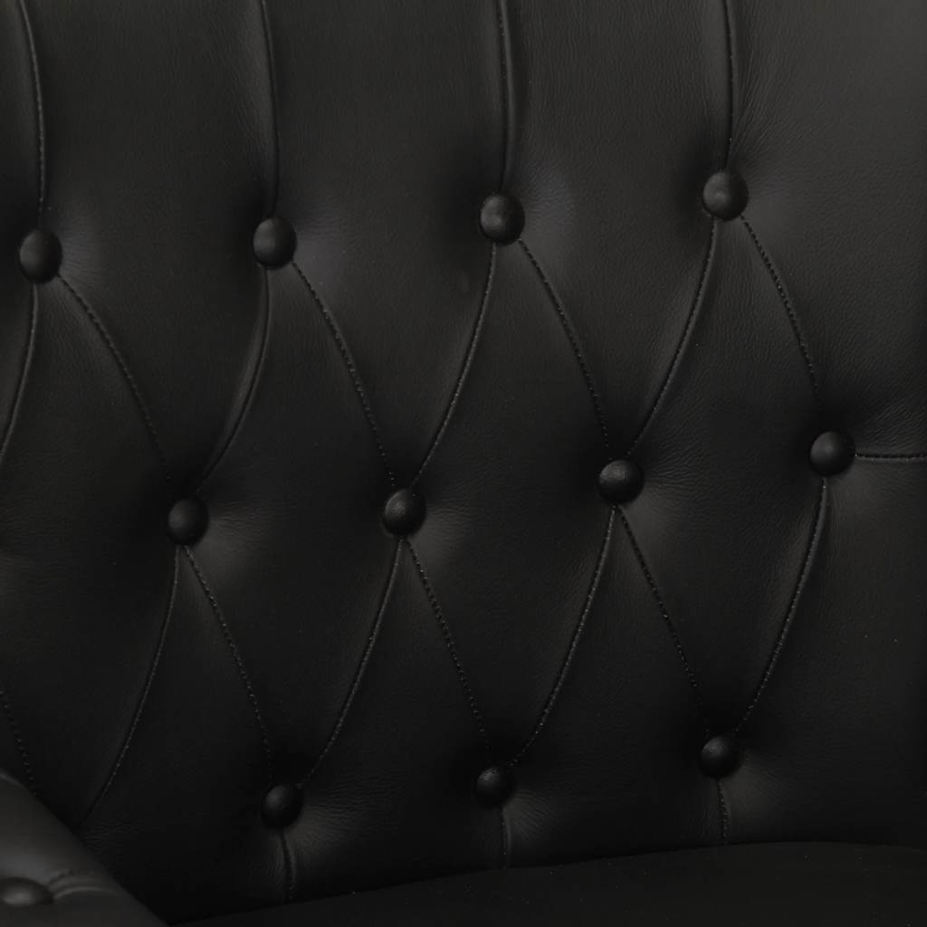 Maison Exclusive - Fauteuil Noir Cuir de chèvre véritable - 7