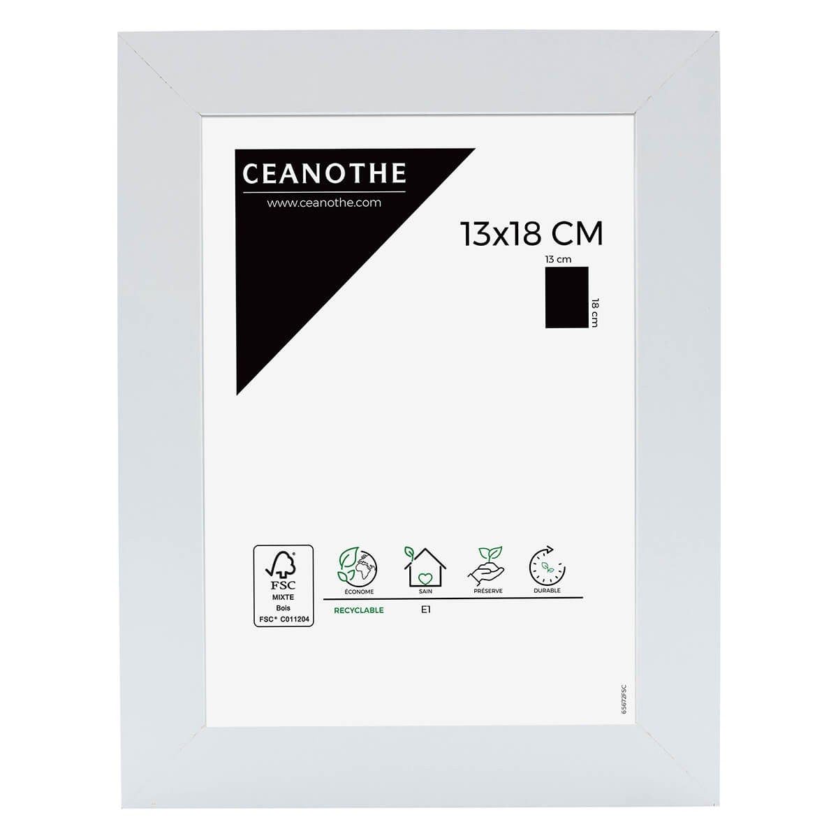 Cadre regulier 12x18 blanc main image 0