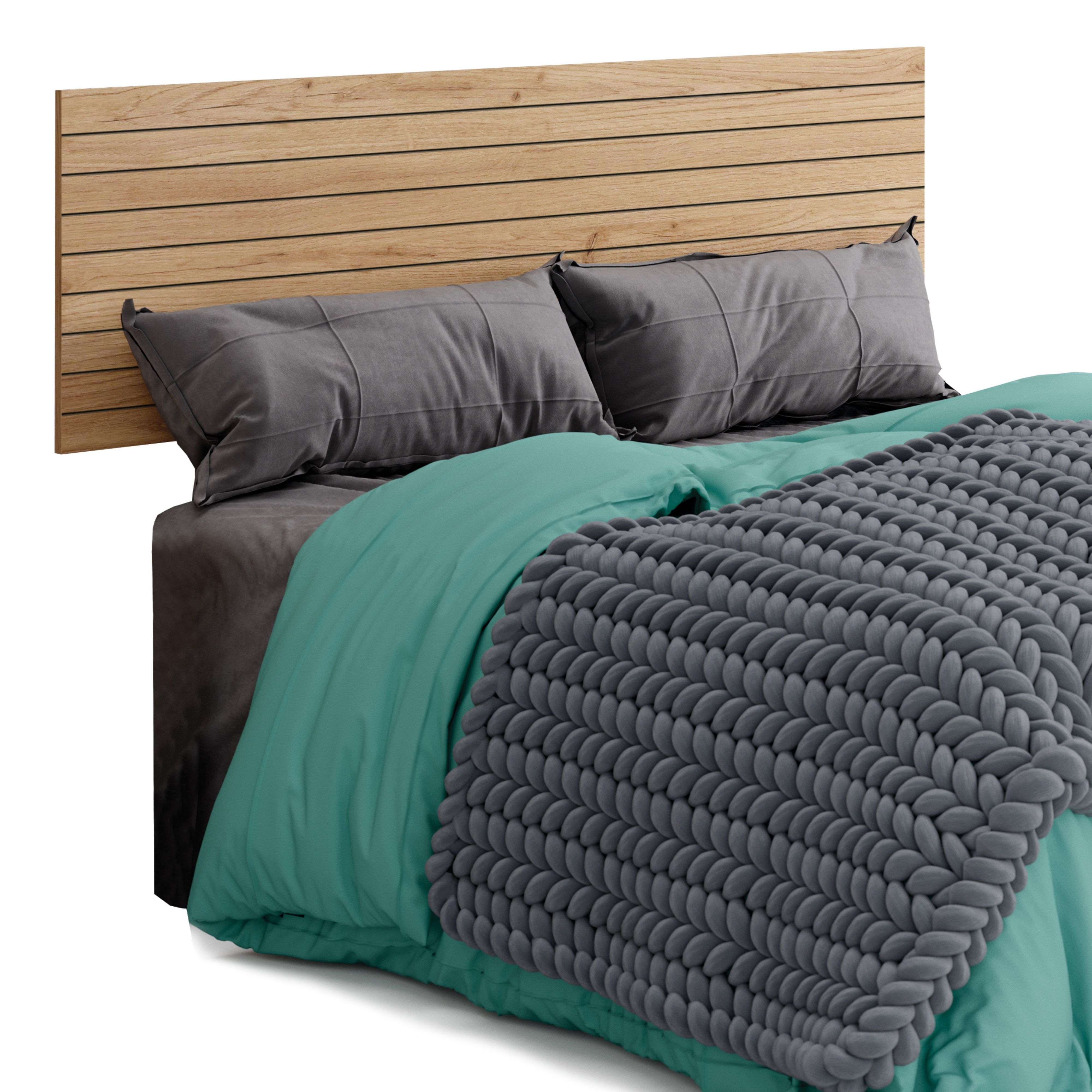 Tête de lit Camila avec sérigraphie en chêne doré, 160 cm - 2