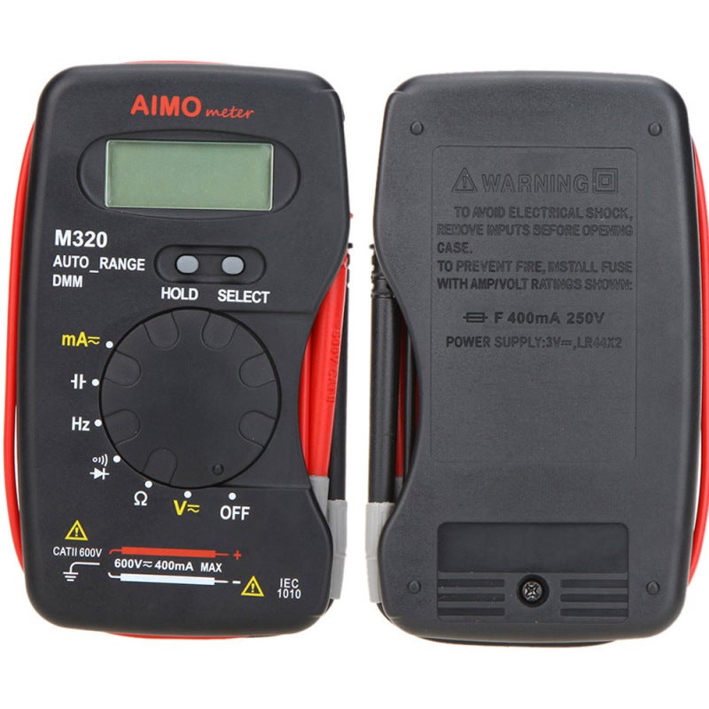 Multimètre numérique LCD de poche AIMO M320, mesure de fréquence, capacité, maintien des données, plage automatique - KISTO - 3