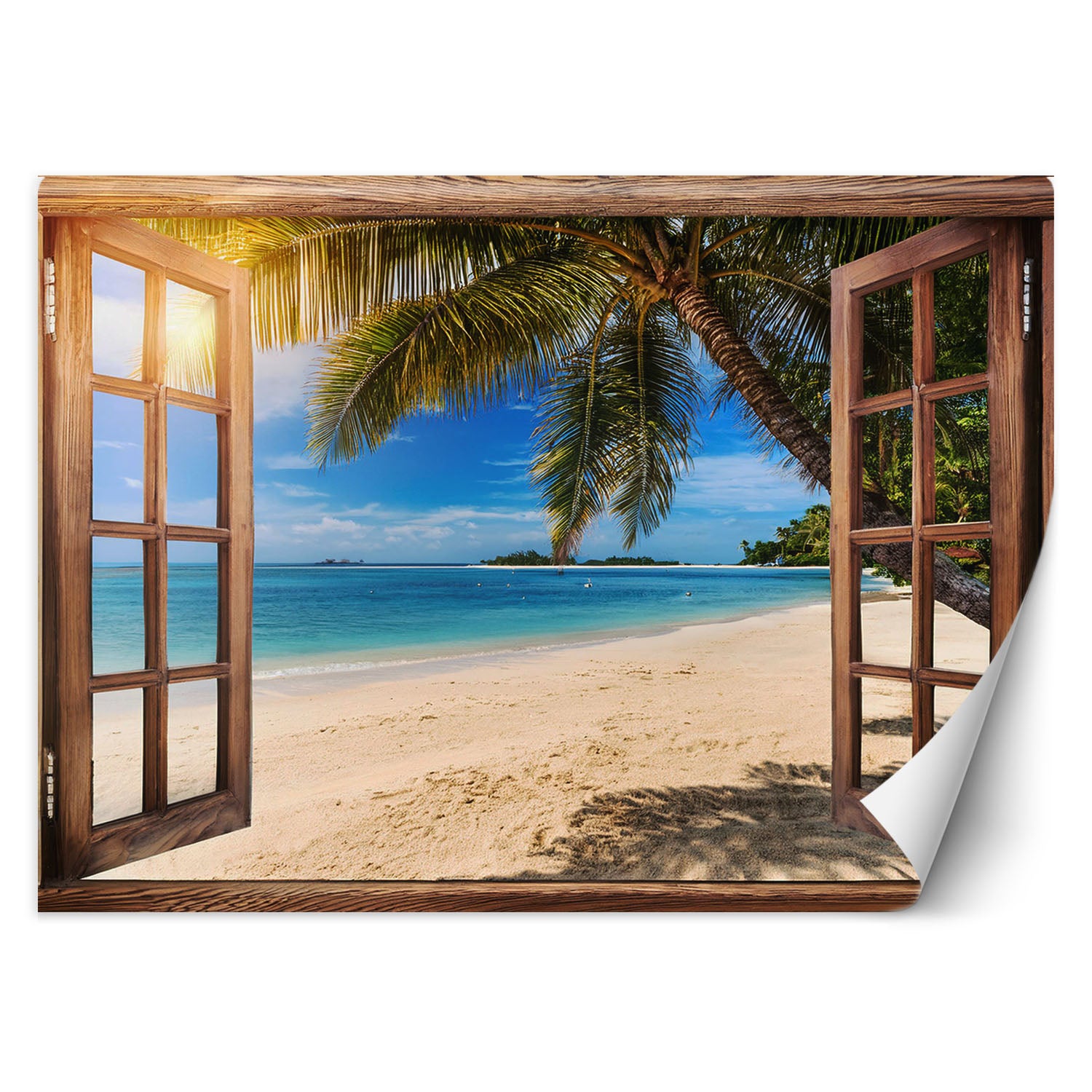 Papier Peint Adhésif Plage Mer 147X105 Cm Mural Décoration Feuille Autocollante Stickers Xxl