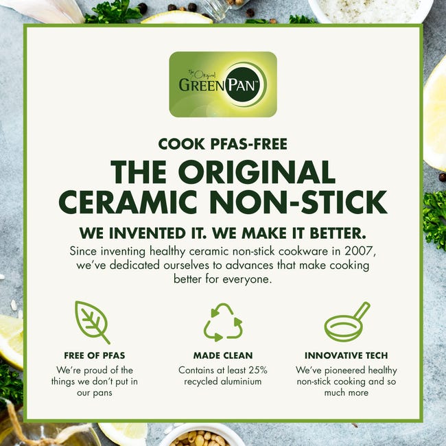 GreenChef Diaond Padella in Ceraica Antiaderente da 24 c, Padella per Uova, Senza PFAS GreenChef Diaond Padella in Ceraica Antiaderente da 24 c, Padella per Uova, Senza PFAS