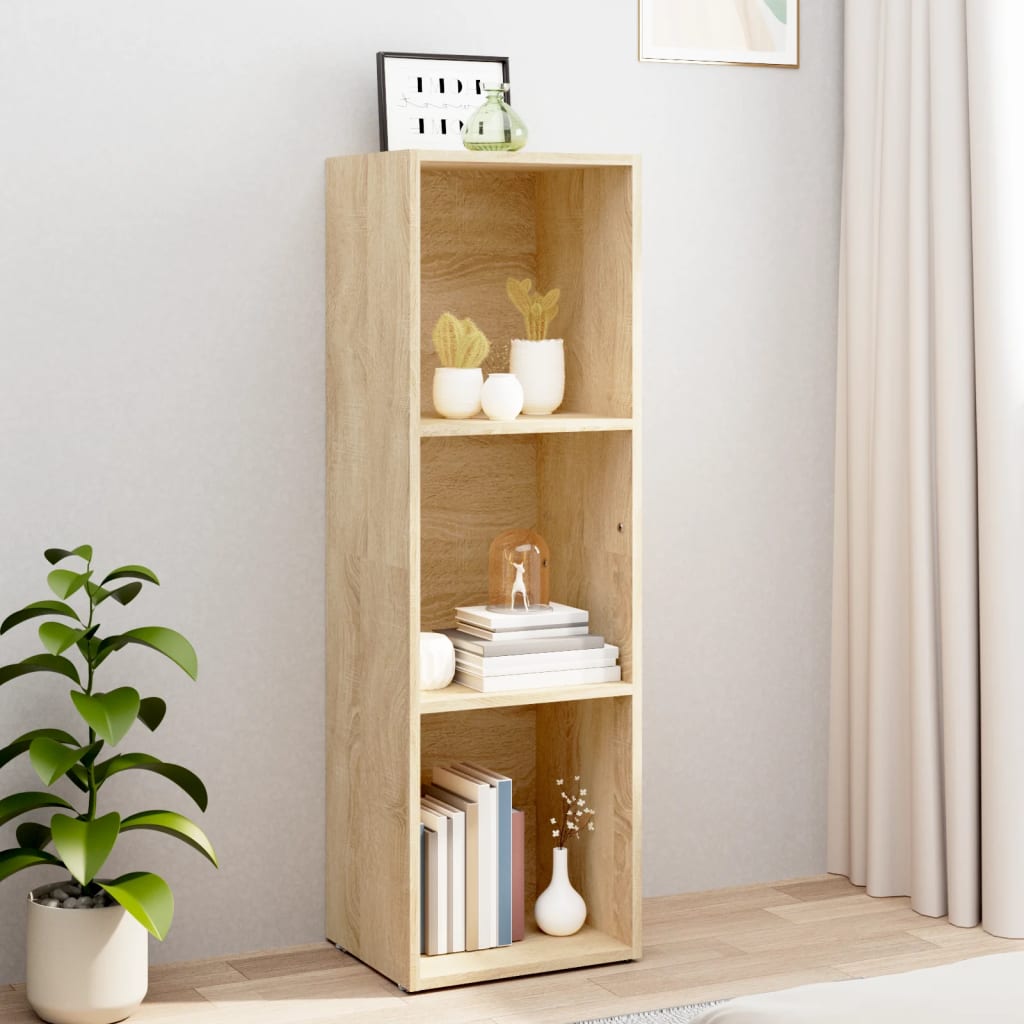 VidaXL Libreria 4 Ripiani In Rovere Artigianale – 36x30x143 Cm – Mobile Porta Libri In Truciolato, Con Fissaggio A Parete