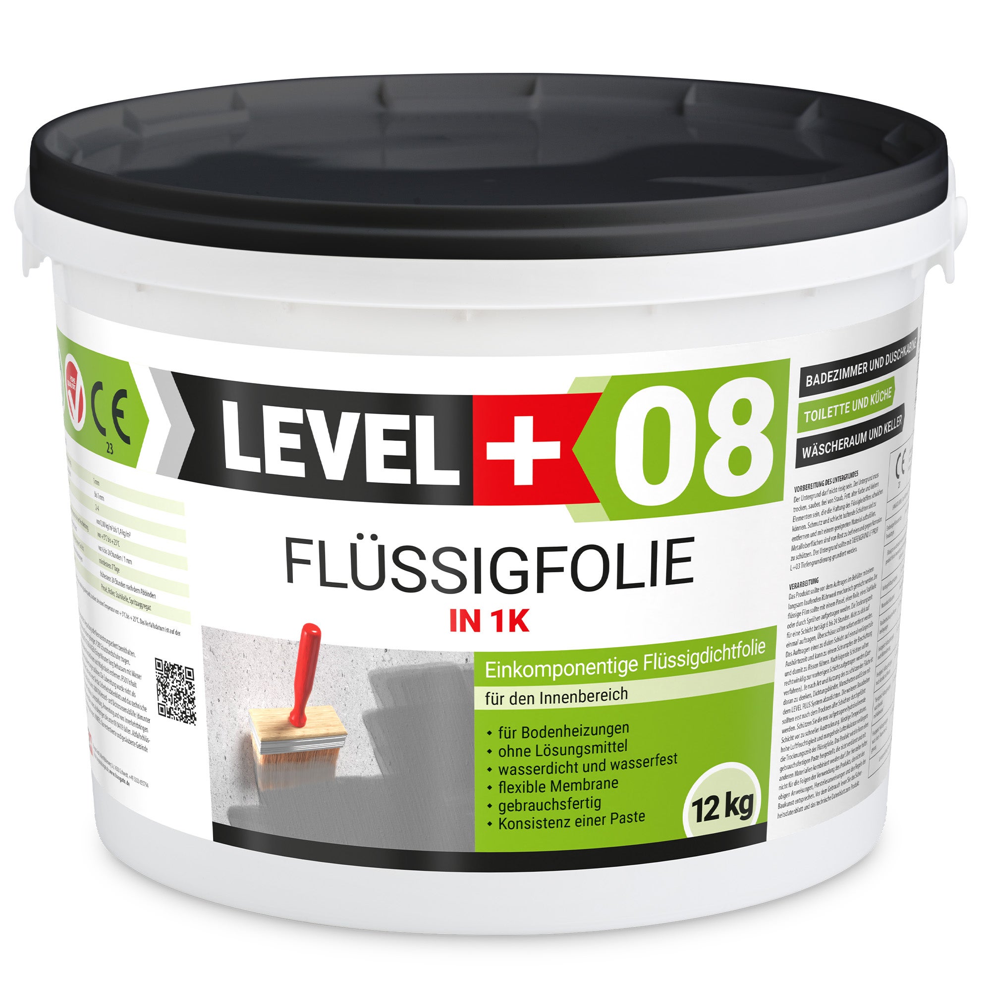 LEVEL+ Płynna Folia Uszczelniająca FLÜSSIGFOLIE IN L+08 - 12KG