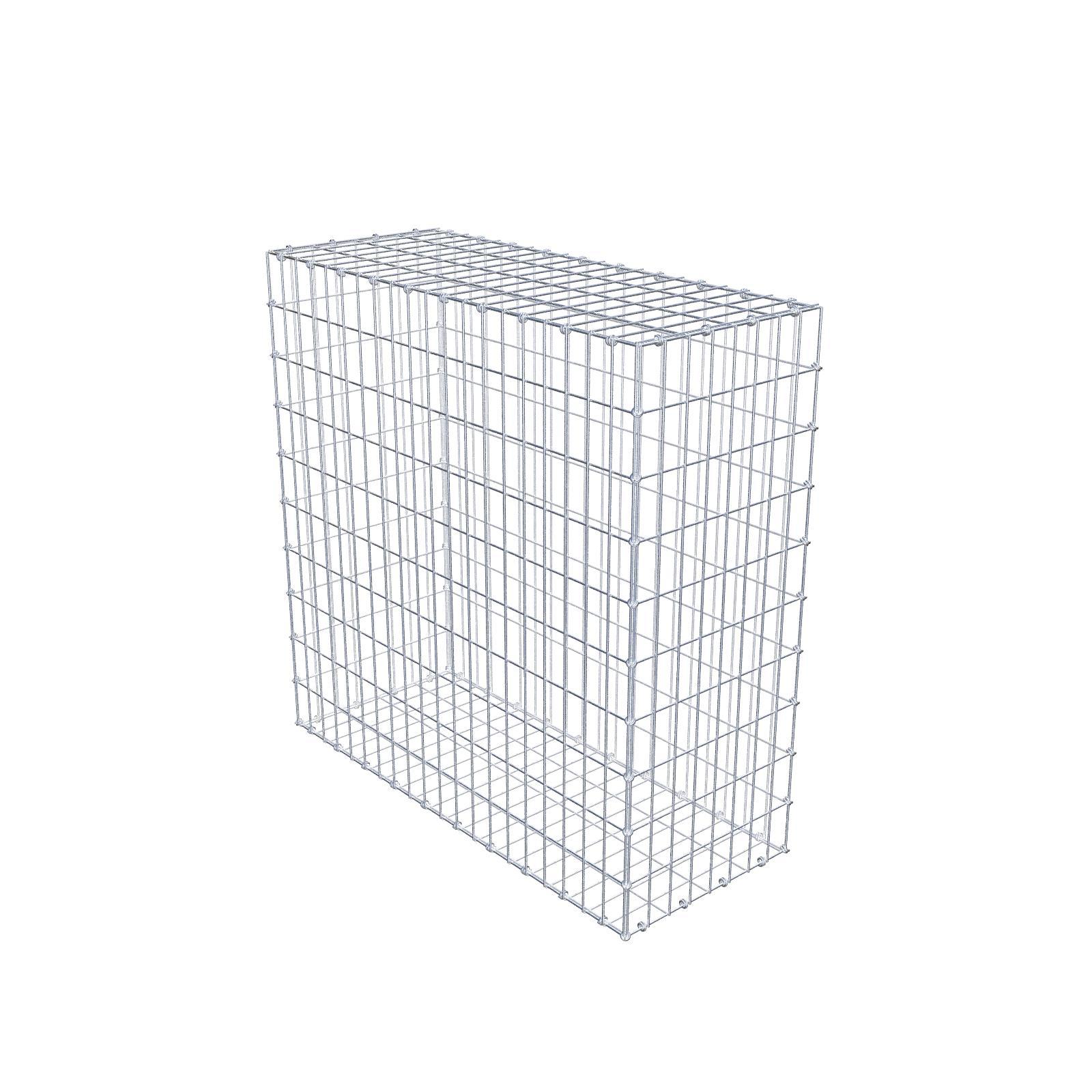 Gabion 100 cm x 100 cm x 40 cm (dł. x wys. x gł.), rozmiar oczek 5 x 10 cm, pierścień spiralny