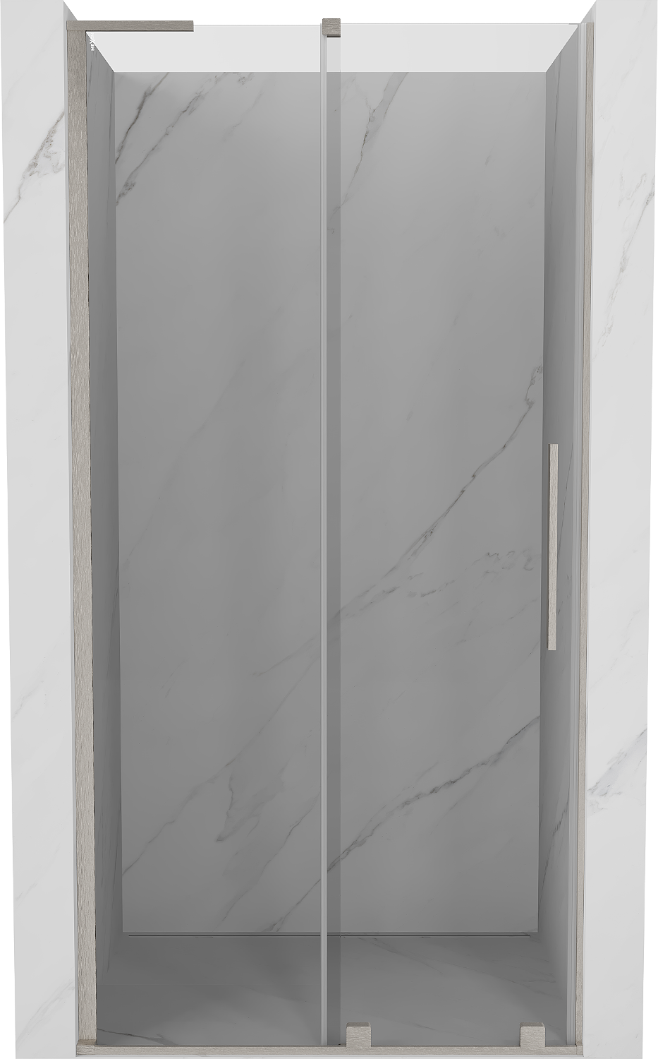 Mexen Velar L drzwi prysznicowe rozsuwane 90 cm, transparent, nikiel szczotkowany - 871-090-003-01-97
