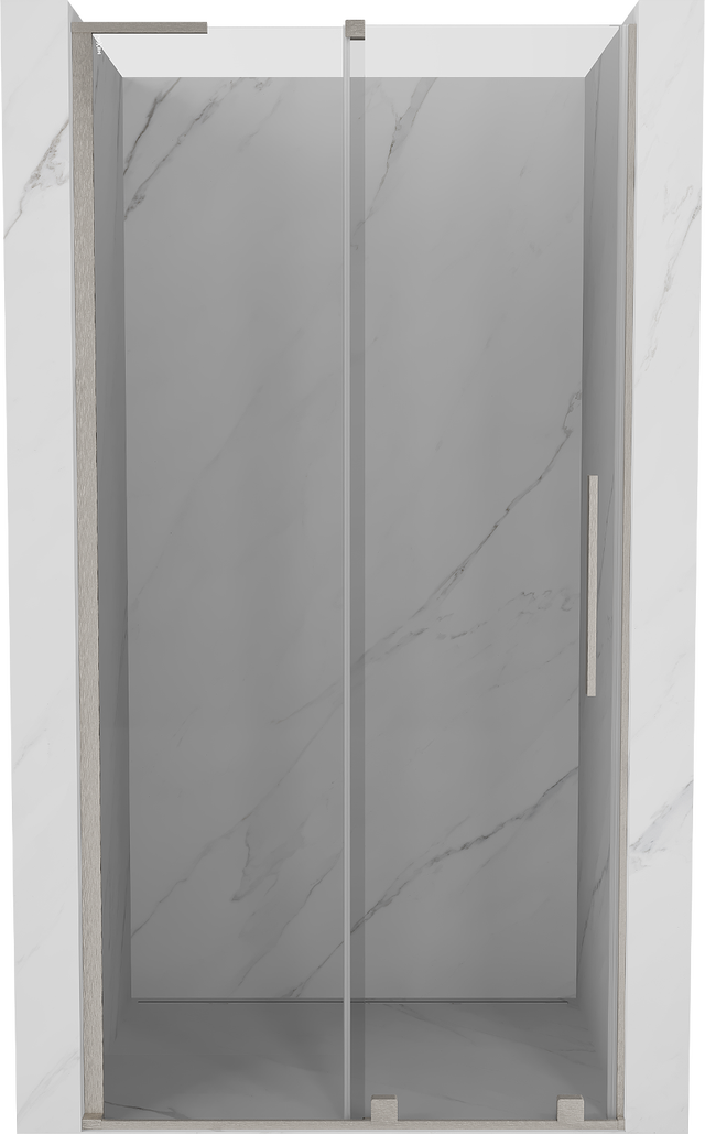 Mexen Velar L drzwi prysznicowe rozsuwane 110 cm, transparent, nikiel szczotkowany - 871-110-003-01-97