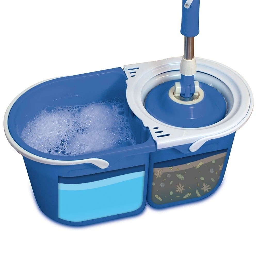 Balai Magique Microfibre, Nettoyage Sol Facile et Rapide, Seau Double Bac - 4