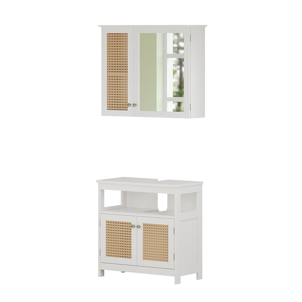 Vicco Zestaw mebli łazienkowych Rosario, Biały, 2 części