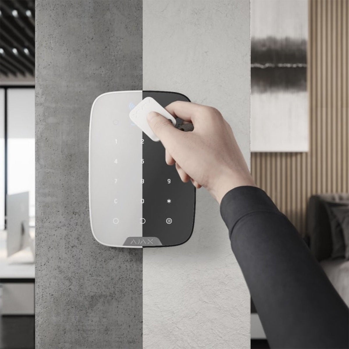 Badge d'accès blanc Mifare Desfire pour clavier RFID - Ajax - 4