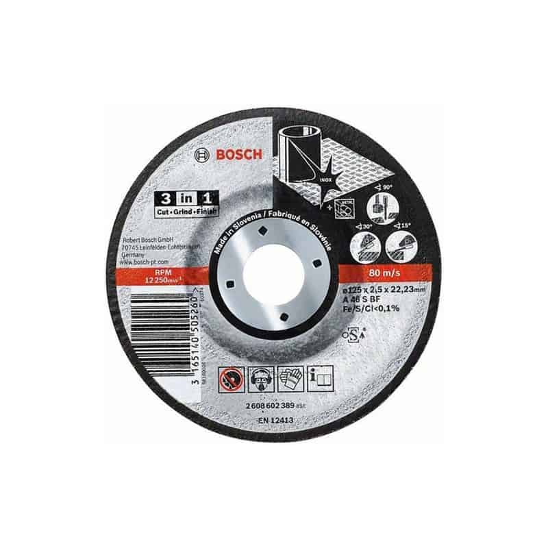 Disco 3en1:cortar,desb.,pulir:115x2,5mm