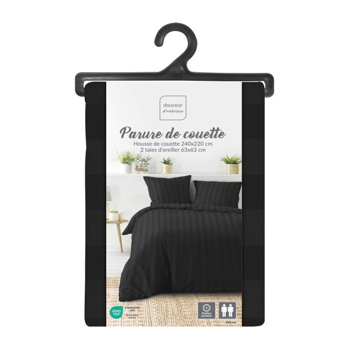 Parure de lit Cleo Noir 240x220 - 4