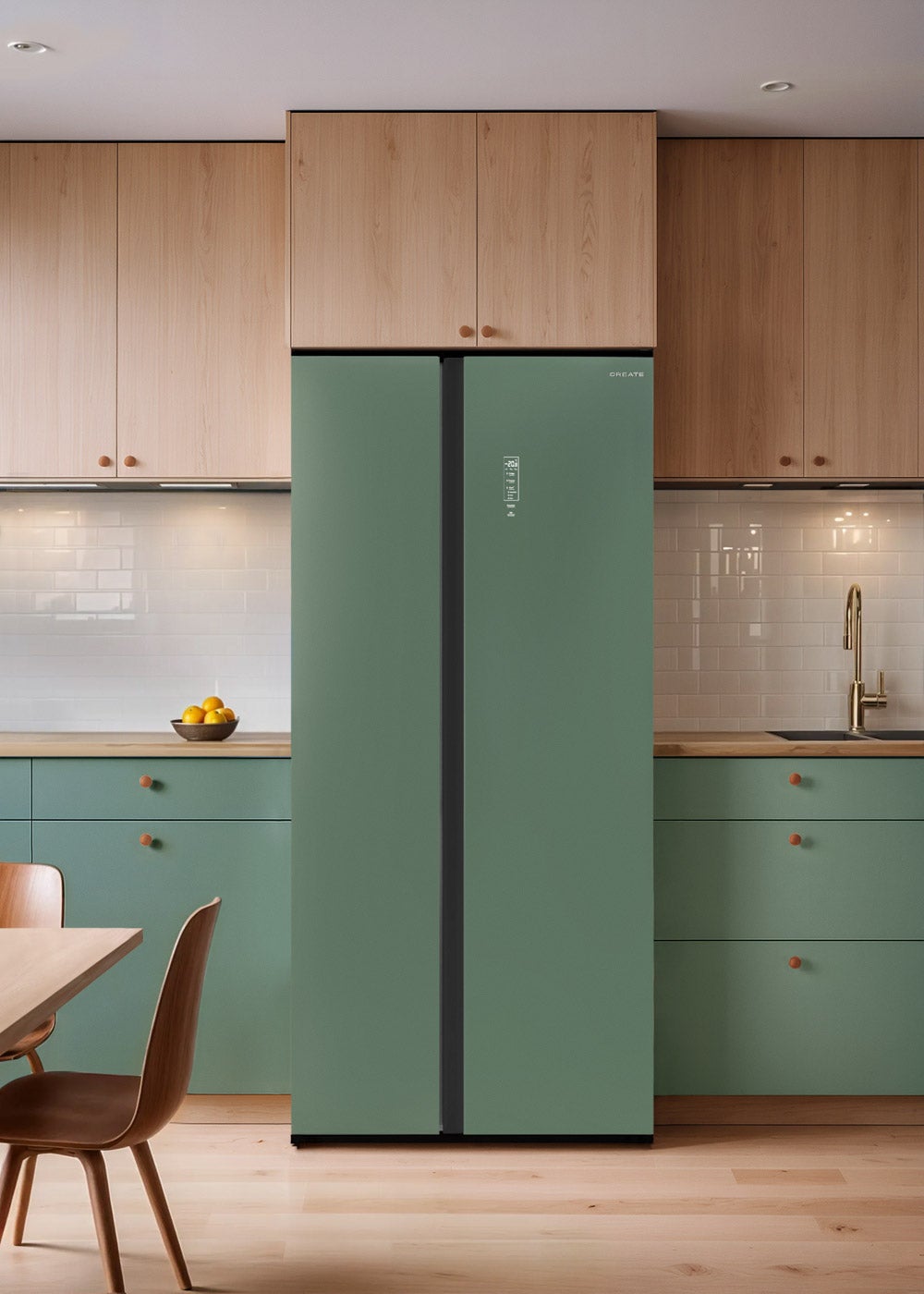 CREATE - FRIDGE STUDIO SIDE BY SIDE 550 - Lodówka typu side by side o pojemności 550 l No Frost - Sauge