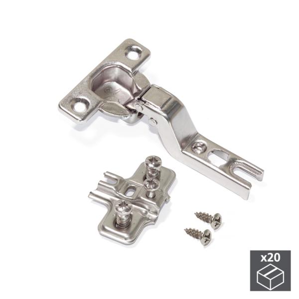 EMUCA Charnière Pour Porte En Verre Avec Garniture En Acier Inoxydable Charniere Horizontale Avec Embout De 34mm Pour Porte De 8 B9323300