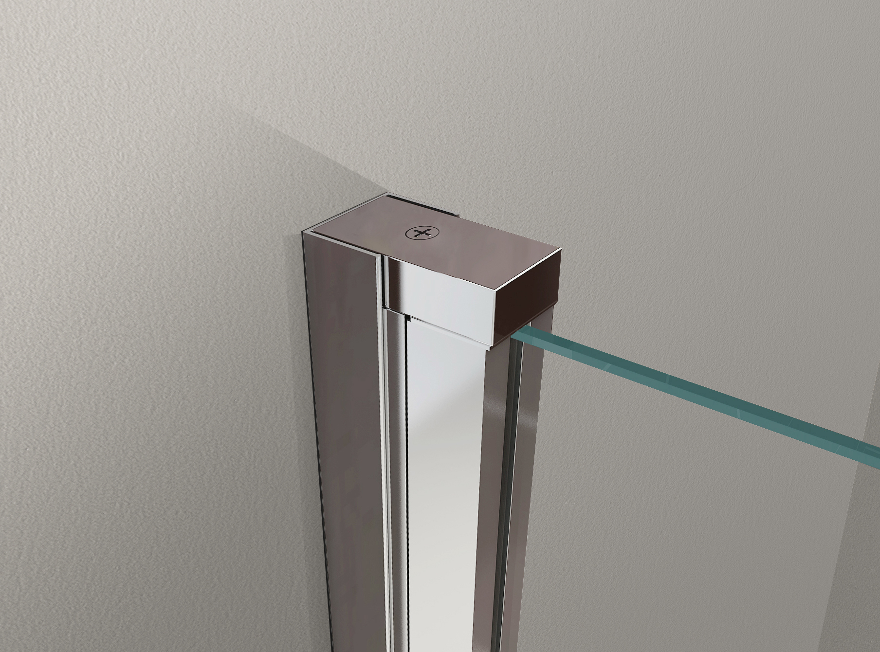 NALA Porta box doccia con apertura a libro pieghevole a soffietto per installazione in nicchia H 190 cromo trasparente anticalcare misura 88-91,5 - 2