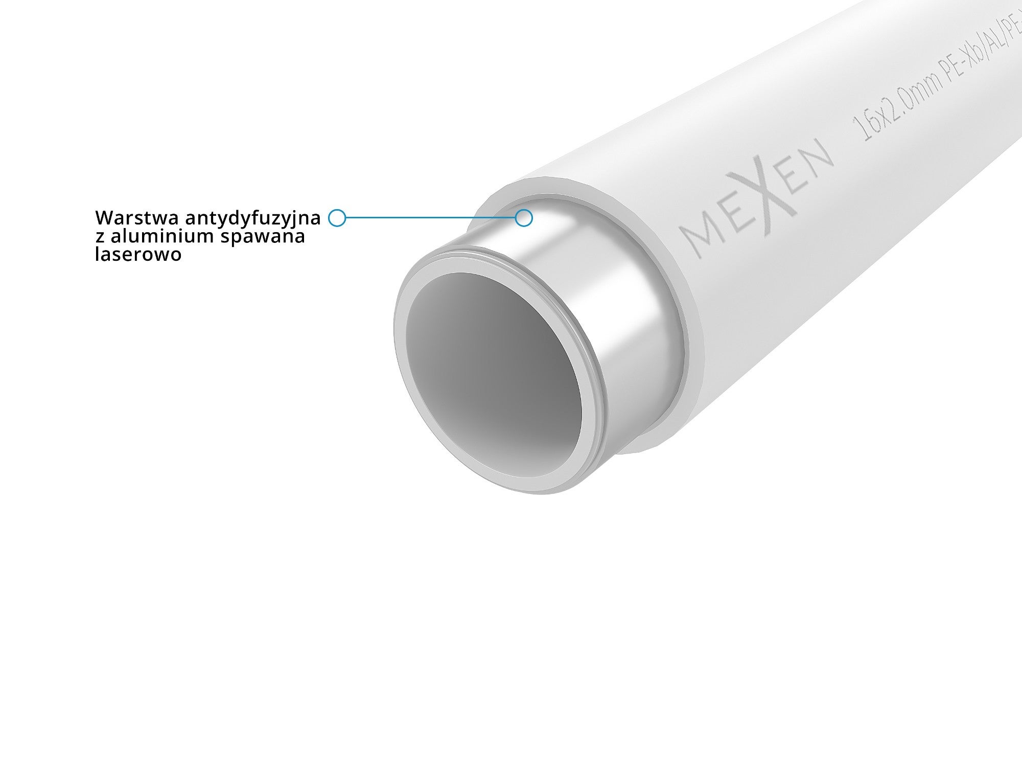 Mexen AL-L tuyau PE-Xb/AL/PE-Xb 16 x 2 mm, 200 m - W97100-1216-200 - 3