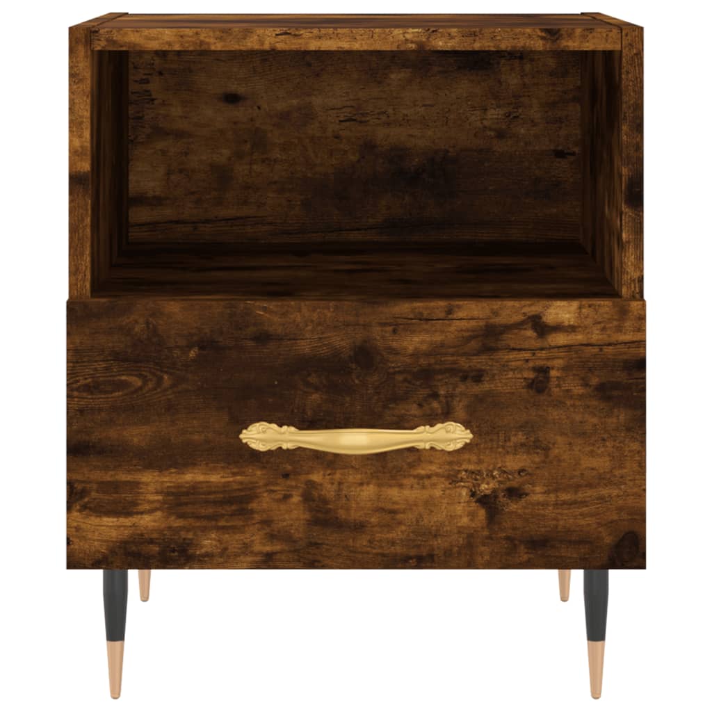 Maison Exclusive - Tables de chevet 2pcs chêne fumé 40x35x47,5cm bois d’ingénierie - 6