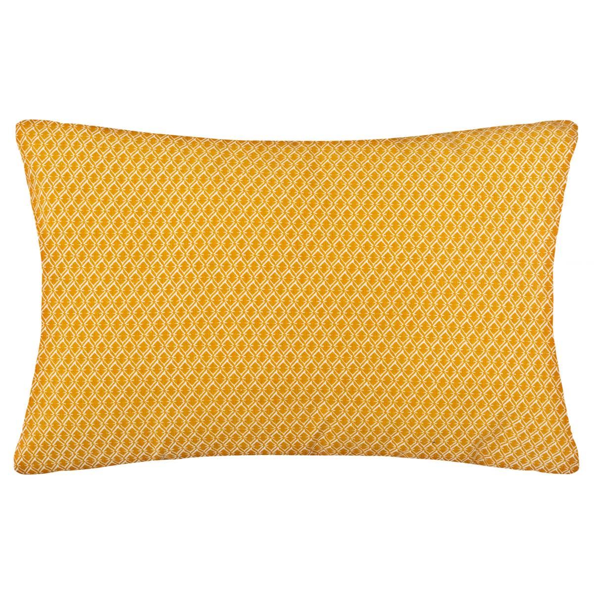 Cojín - motivo otto - algodón - amarillo ocre - 30x50 cm - atmosphera créateur d'intérieur