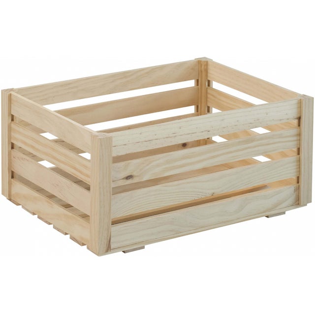 Caisse de rangement en pin massif 36 x 25 x 17 cm Astigarraga