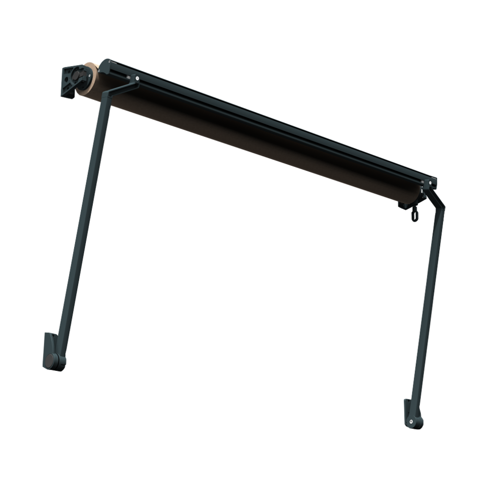 MILAN - Store projection simple (Taupe - Gris anthracite RAL7016ST - 3.00m x 1.50m) - 5