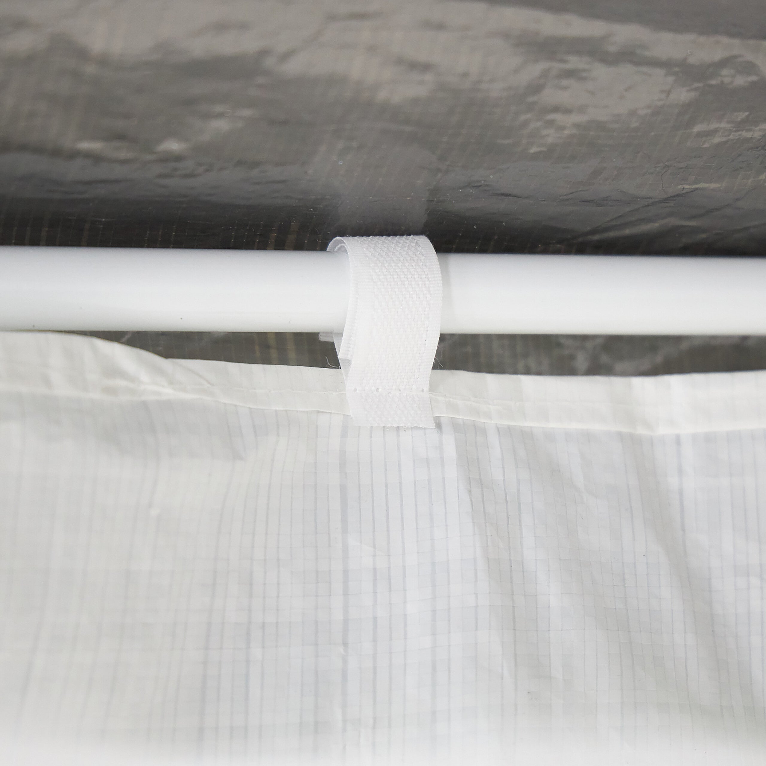 Laterales Carpa 2x3 m Set de 3, Impermeables, Cerramientos con Cierre de Contacto, Ventanas, Color Blanco, Relaxdays - 7