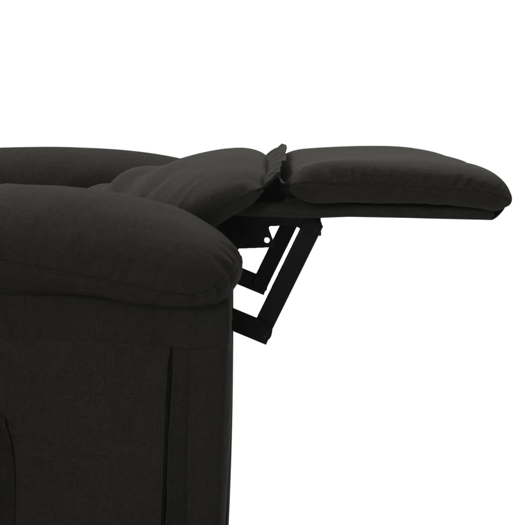 vidaXL Fauteuil de massage Noir Tissu - 8